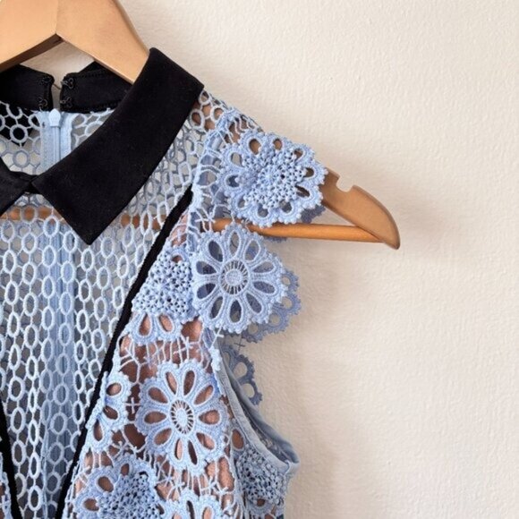 Self Portrait Floral Lace Panel Midi Dress - Picture 8 of 12